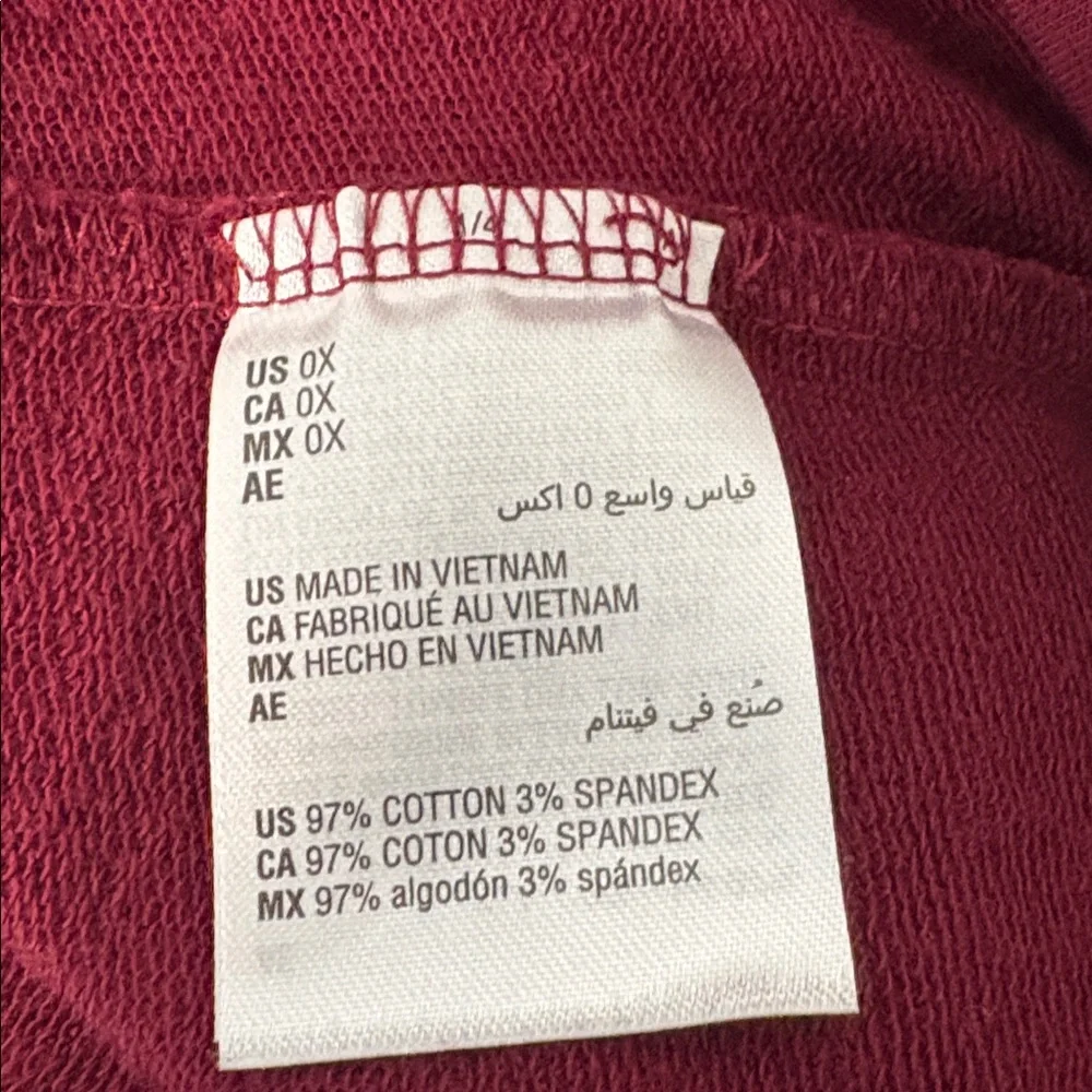 Women’s Karen Scott Sport Maroon Zip-Up Hoodie 0X - Picture 8 of 9